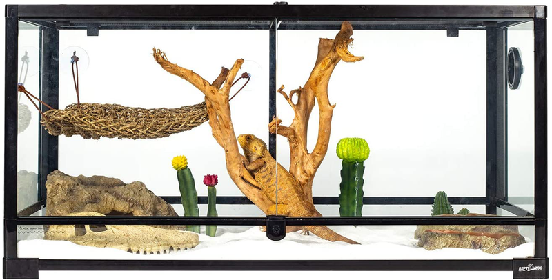 REPTI ZOO Reptile Plants Terrarium Decor Cactus Plant Decoration for Lizard Gecko Bearded Dragon Habitat Decoration Animals & Pet Supplies > Pet Supplies > Reptile & Amphibian Supplies REPTI ZOO   