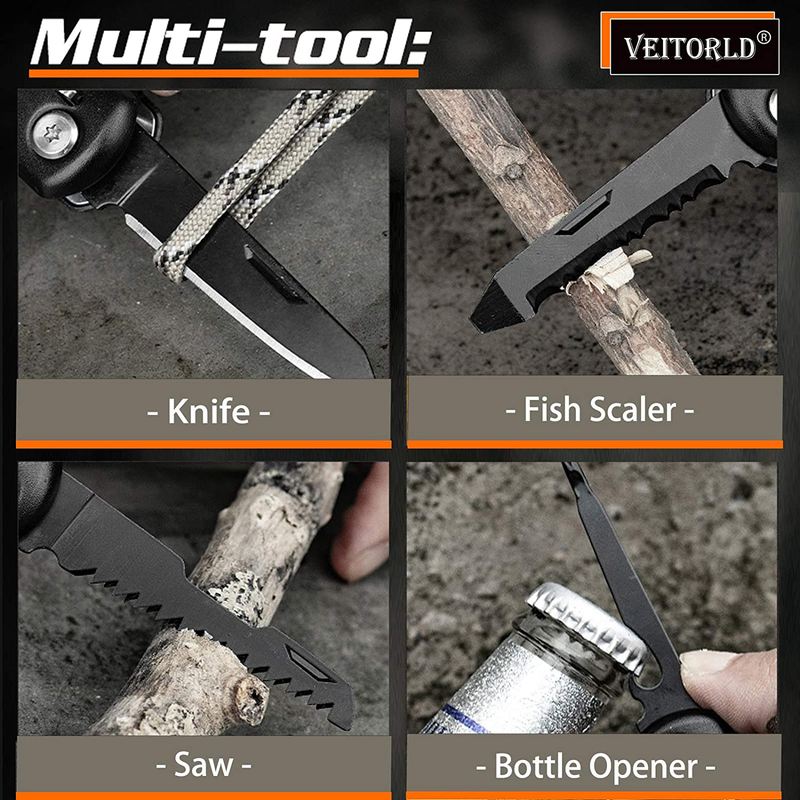 Gifts for Men Dad Husband Grandpa, Unique Christmas Birthday Camping Gifts Ideas for Women Him Boyfriend, Cool Gadgets Stocking Stuffers, All in One Tools Mini Hammer Multitool Sporting Goods > Outdoor Recreation > Camping & Hiking > Camping Tools Veitorld   