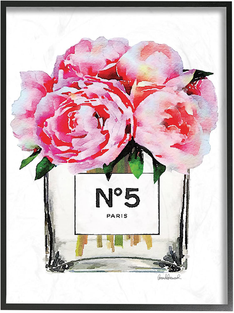 Stupell Industries Glam Paris Vase with Pink Peony Wall Art, 16 x 20, Design by Artist Amanda Greenwood Home & Garden > Decor > Vases Stupell Industries Framed Giclee 16x20 