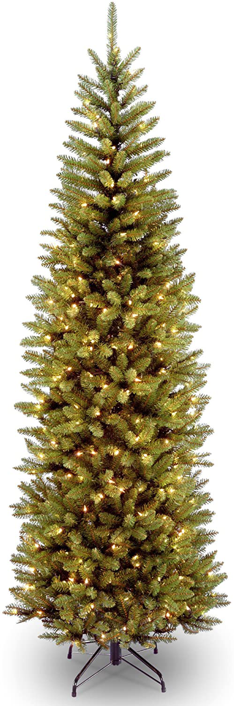 National Tree Company Pre-lit Artificial Christmas Tree | Includes Pre-strung Multi-Color LED Lights, PowerConnect and Stand | Kingswood Fir Slim - 7.5 ft Home & Garden > Decor > Seasonal & Holiday Decorations > Christmas Tree Stands National Tree Company 7 ft  