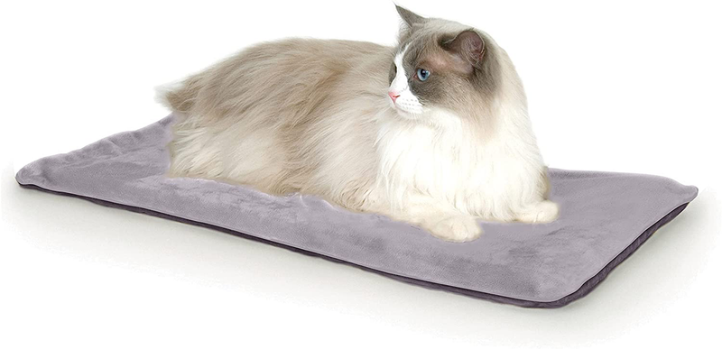 K&H Pet Products Heated Thermo-Kitty Mat Reversible Cat Bed Animals & Pet Supplies > Pet Supplies > Dog Supplies > Dog Beds Central Garden & Pet Gray  
