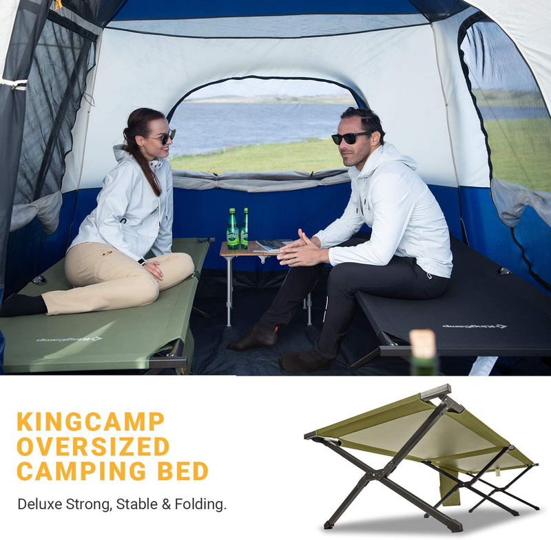 Kingcamp Camping Sleeping Cot Folding Bed 81” X 30” Extra Wide for Adults Heavy Duty Portable for Indoors & Outdoors Use Sporting Goods > Outdoor Recreation > Camping & Hiking > Camp Furniture KingCamp   