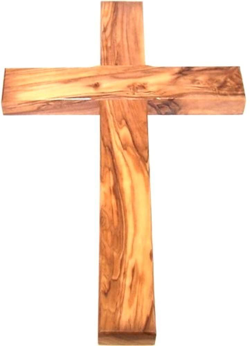 Olive wood Cross/Crucifix with sample from the Holy Land (5 Inches) Home & Garden > Decor > Artwork > Sculptures & Statues Holy Land Market 10 Inches  