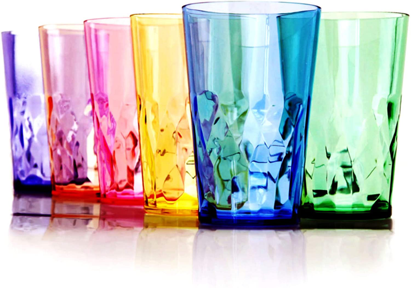 SCANDINOVIA - 19 oz Unbreakable Premium Drinking Glasses - Set of 6 - Tritan Plastic Tumbler Cups - Perfect for Gifts - BPA Free - Dishwasher Safe - Stackable