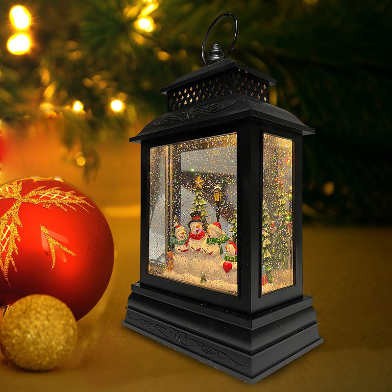GOOSH Lighted Christmas Snow Globe Lantern Four Snowman Family Singing Under Tree in Musical Decoration with Battery Operated LED Water Glittering Music Playing with 6H TimerChristmas Home Décor Home & Garden > Decor > Seasonal & Holiday Decorations& Garden > Decor > Seasonal & Holiday Decorations DJ   