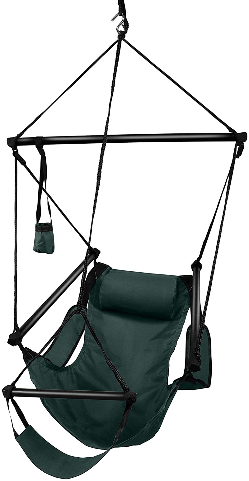 Hammaka Hanging Hammock Air Chair, Aluminum Dowels, Blue Home & Garden > Lawn & Garden > Outdoor Living > Hammocks Hammaka Green  