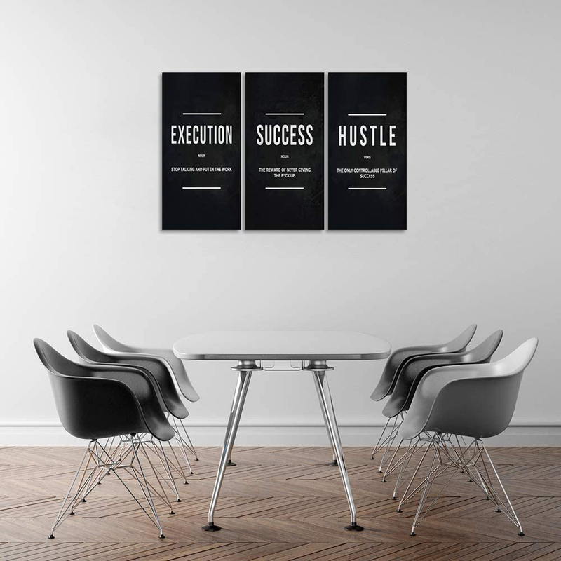 Office Wall Decor Motivational Wall Paintings Artwork Inspirational Wall Art Canvas Posters Ability Motivation Attitude Prints Entrepreneur Quote Home Bedroom Wooden Framed Easy to Hang- 24”Hx36”W Home & Garden > Decor > Artwork > Posters, Prints, & Visual Artwork Azrosap   
