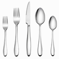 LIANYU Flatware Set, 40 Piece Silverware Set, Stainless Steel Home Kitchen Hotel Restaurant Tableware Cutlery Set, Service for 8, Mirror Finished, Dishwasher Safe