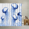 Nautical Biological Theme Shower Curtain Blue Ocean Sea Turtles Octopus Seahorse Beach Coral Reef Vintage Nautical Map Christmas New Year Decoration Bathroom Curtain with Hooks , Teal,70 X 70 Inch Home & Garden > Decor > Seasonal & Holiday Decorations& Garden > Decor > Seasonal & Holiday Decorations QYVLHD Blue Purple 59 X 71 Inch 
