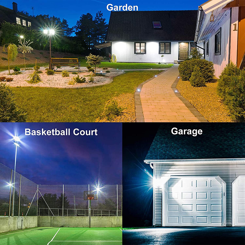 GLORIOUS-LITE 2 Pack 100W LED Flood Light Outdoor, 10000LM LED Work Light with Plug, 5000K Daylight White, IP66 Waterproof Outdoor Floodlights for Yard, Garden, Playground Home & Garden > Lighting > Flood & Spot Lights GLORIOUS-LITE   