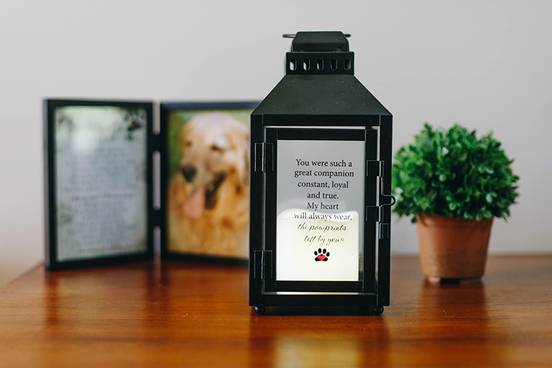 Pawprints Left by You Memorial Gifts Pawprint Left Metal Lantern, Black Home & Garden > Decor > Home Fragrance Accessories > Candle Holders Pawprints Left by You Memorial Gifts   