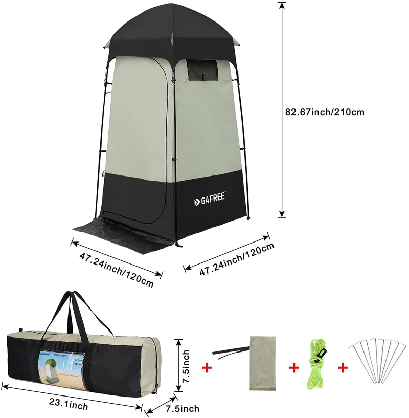 G4Free Camping Shower Tent, Privacy Tent Dressing Changing Room, Portable Toilet, Rain Shelter for Camping Beach with Carry Bag Sporting Goods > Outdoor Recreation > Camping & Hiking > Portable Toilets & ShowersSporting Goods > Outdoor Recreation > Camping & Hiking > Portable Toilets & Showers G4Free   