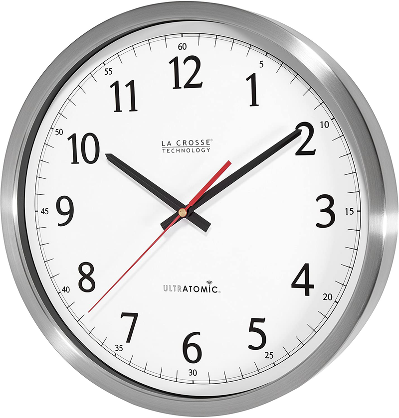 La Crosse Technology 404-1235UA-SS 14 Inch UltrAtomic Analog Stainless Steel Wall Clock Home & Garden > Decor > Clocks > Wall Clocks La Crosse Technology, Ltd.   
