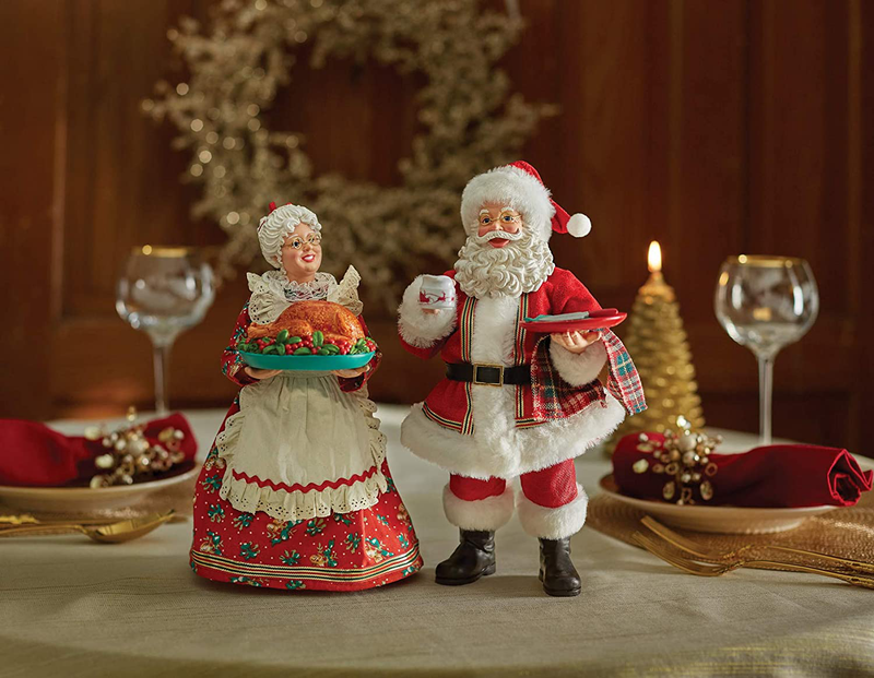 Department 56 Possible Dreams Bon Apetit Santa and Mrs. Claus All The Trimmings Figurine Set, 10.5 Inch, Multicolor Home & Garden > Decor > Seasonal & Holiday Decorations& Garden > Decor > Seasonal & Holiday Decorations Department 56   