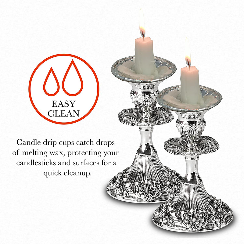 OHR Extra Heavy Disposable Aluminium Foil Candle Holder, Drip Cup Bobeches - Pack of 50 Home & Garden > Decor > Home Fragrance Accessories > Candle Holders OHR CANDLES   