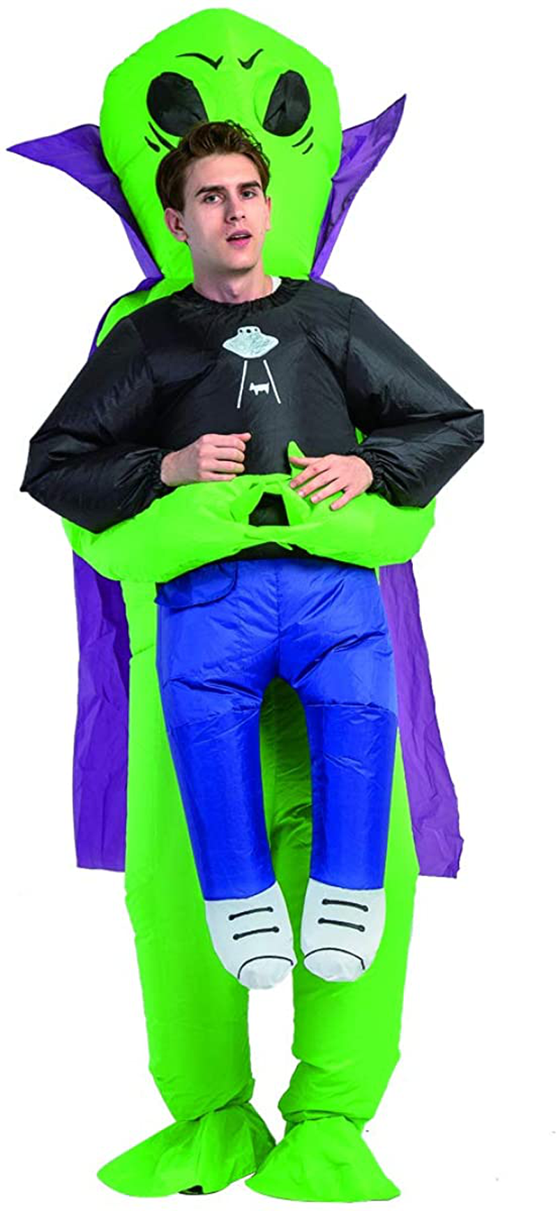 GOOSH Inflatable Costume for Adults, Halloween Costumes Men Women Alien Holding a Human, Blow Up Costume for Unisex Apparel & Accessories > Costumes & Accessories > Costumes GOOSH   