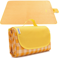 Extra Large Picnic Blanket, VICSOME 77''X79'' Dual Layers Sandproof Waterproof Oversized for 6-8 People Beach Blanket, Foldable Machine Washable Mat for Camping Hiking Park Music Festivals and Travel Home & Garden > Lawn & Garden > Outdoor Living > Outdoor Blankets > Picnic Blankets VICSOME Yellow M (57''x79'') 