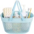 Rejomiik Portable Shower Caddy Basket, Plastic Organizer Storage Tote with Handles for Bathroom, College Dorm, Kitchen - Grey
