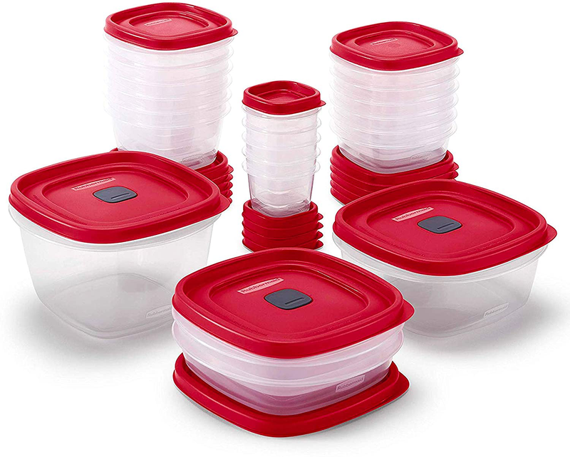 Rubbermaid - 2063704 Rubbermaid Easy Find Vented Lids Food Storage Containers, Set of 21 (42 Pieces Total), Racer Red Home & Garden > Kitchen & Dining > Food Storage Rubbermaid   