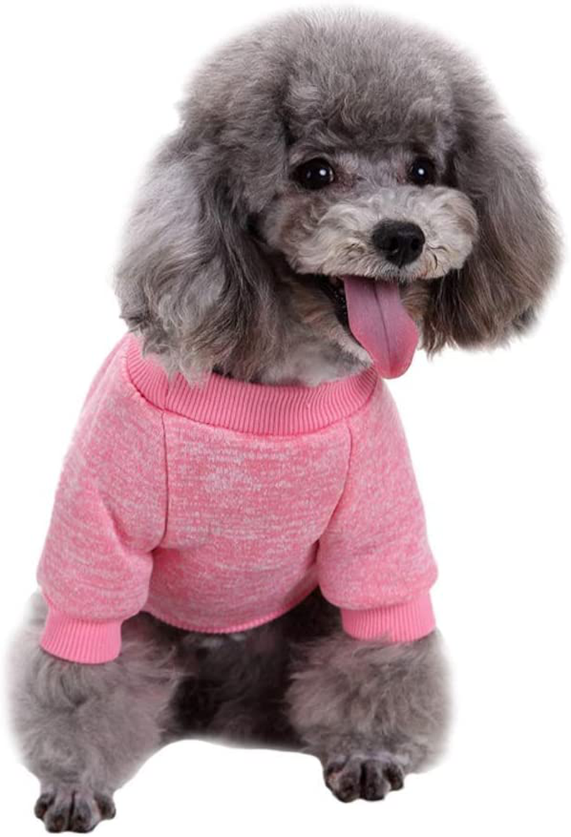 Jecikelon Pet Dog Clothes Knitwear Dog Sweater Soft Thickening Warm Pup Dogs Shirt Winter Puppy Sweater for Dogs (Pink, M) Animals & Pet Supplies > Pet Supplies > Dog Supplies > Dog Apparel JECIKELON   