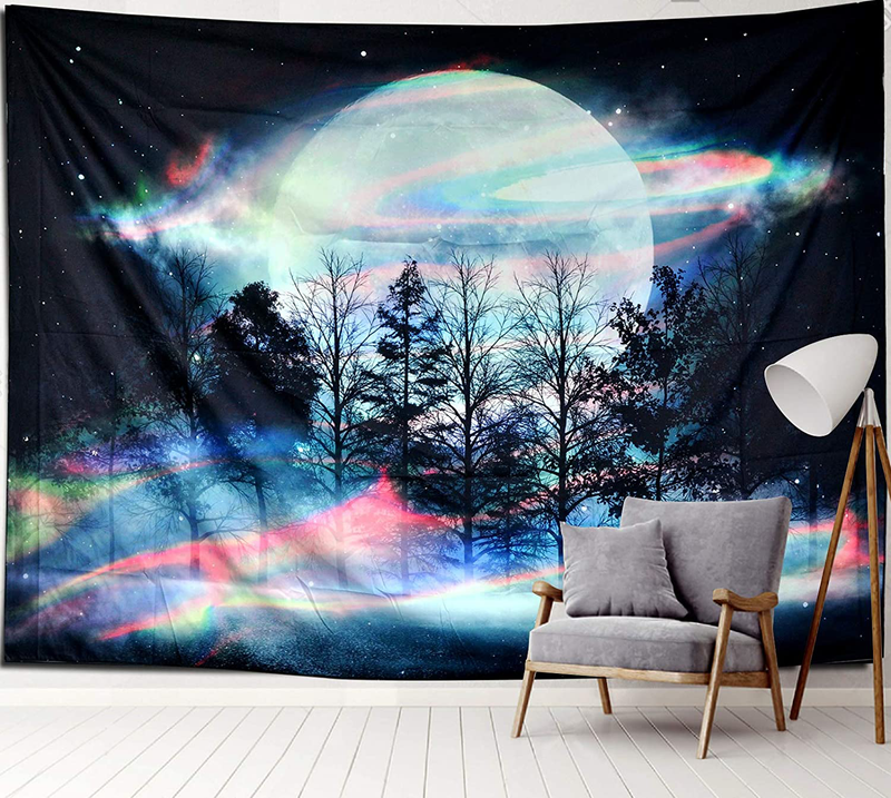 Sosolong Astronaut Tapestry, Galaxy Tapestry Outer Space Tapestry for Boys Bedroom Decor ，Living Room Or Dorm Wall A Hanging Tapestry (PLANET, 59in*51in) Home & Garden > Decor > Artwork > Decorative Tapestries Sosolong MOON 79in*59in 