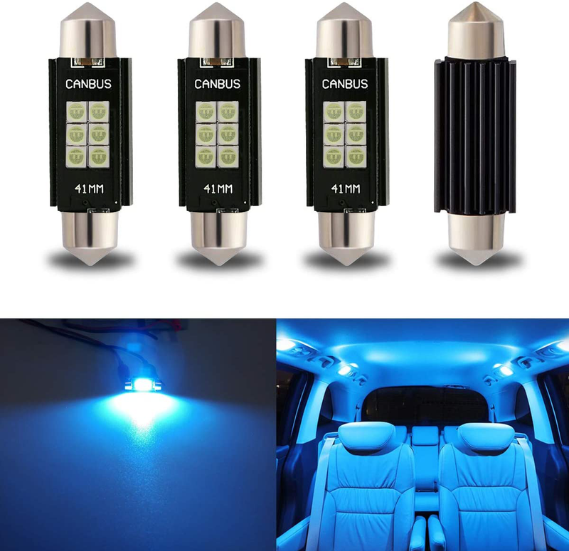 iBrightstar Newest 9-30V Extremely Bright DE3175 DE3021 Festoon Error Free 1.25" 31mm LED Bulb for Interior Map Dome Lights and License Plate Courtesy Lights, Blue Vehicles & Parts > Vehicle Parts & Accessories > Motor Vehicle Parts > Motor Vehicle Interior Fittings IBrightstar-31mm-3030-6B Ice Blue 41mm 