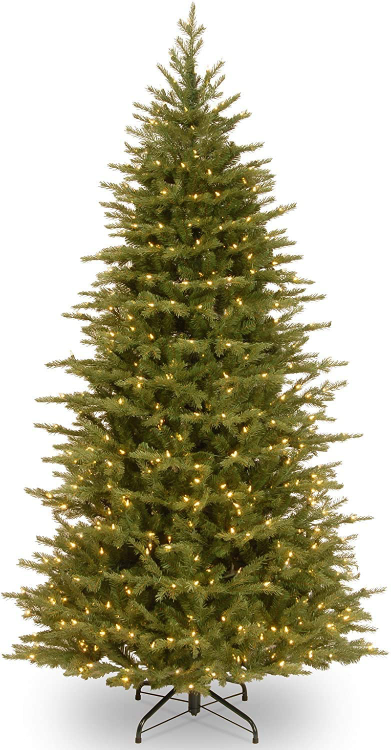National Tree Company 'Feel Real' Pre-lit Artificial Christmas Tree | Includes Pre-strung White Lights and Stand | Nordic Spruce Slim - 7.5 ft Home & Garden > Decor > Seasonal & Holiday Decorations > Christmas Tree Stands National Tree Company Default Title  