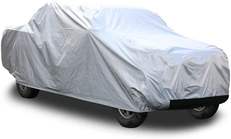 Kayme 6 Layers Car Cover Waterproof All Weather for Automobiles, Outdoor Full Cover Rain Sun UV Protection with Zipper Cotton, Universal Fit for Sedan (186"-193")  Kayme M Fit Length Up To 210", Max Cab Length 126"  