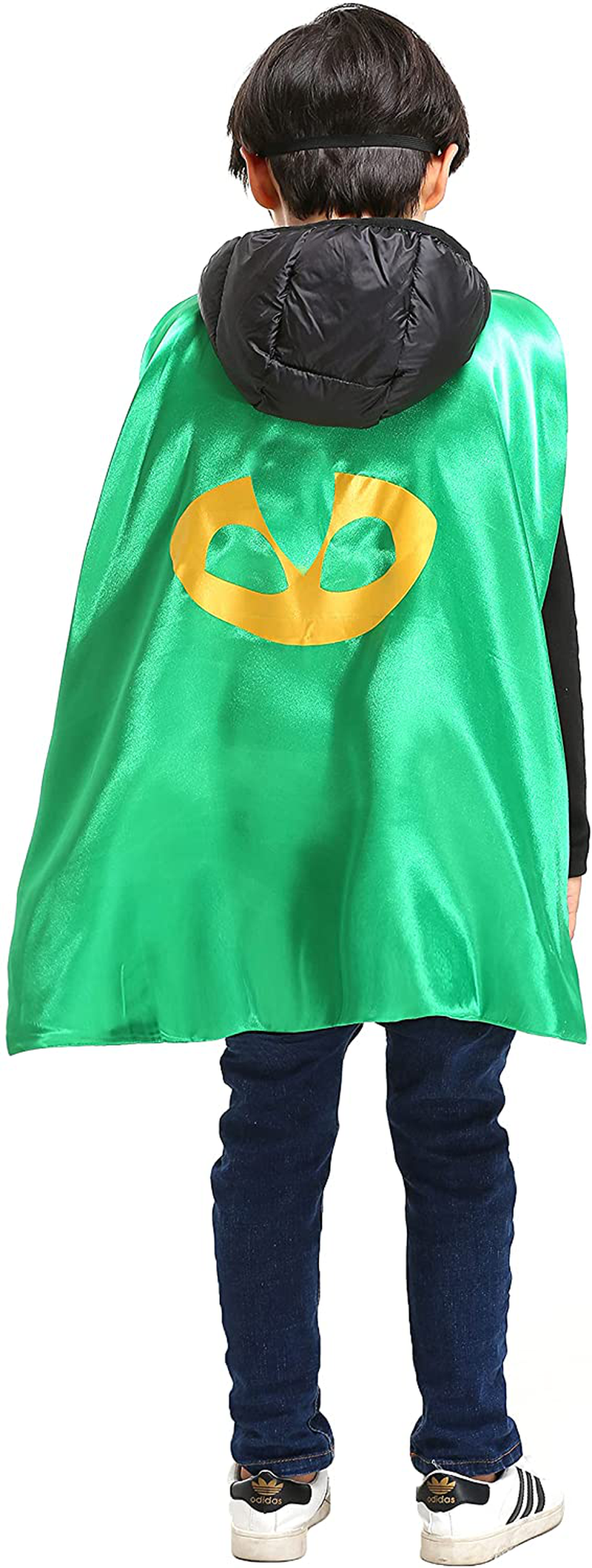 Superhero Capes with Masks Double Side Dress up Costumes Festival Christmas Halloween Cosplay Birthday Party for Kids Apparel & Accessories > Costumes & Accessories > Costumes PAOARA   