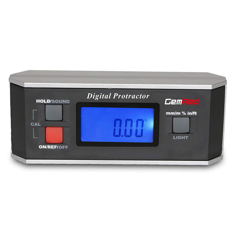 GemRed 82412 Mini Digital Level Angle Gauge Angle Finder Protractor Inclinometer Aluminum Framework with Magnet