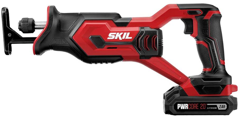 SKIL 20V 4-Tool Combo Kit: 20V Cordless Drill Driver, Reciprocating Saw, Circular Saw and Spotlight, Includes Two 2.0Ah Lithium Batteries and One Charger - CB739701