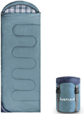 OUSTULE Camping Sleeping Bag -3 Season Warm & Cool Weather, Lightweight, Waterproof Indoor & Outdoor Use for Adults & Kids for Backpacking, Hiking, Traveling, Camping with Compression Sack Sporting Goods > Outdoor Recreation > Camping & Hiking > Sleeping Bags OUSTULE Gray Blue-Flannel  