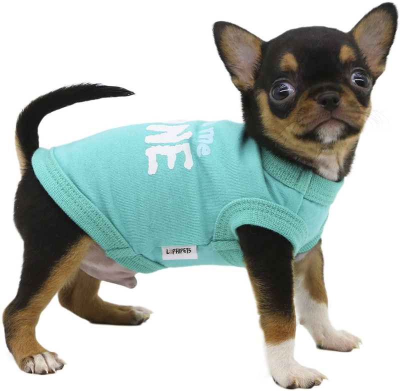LOPHIPETS Dog Letter Print Shirts for Puppy Small Teacup Dogs Chihuahua Cat Animals & Pet Supplies > Pet Supplies > Cat Supplies > Cat Apparel LOPHIPETS Blue X-Small (Pack of 1) 