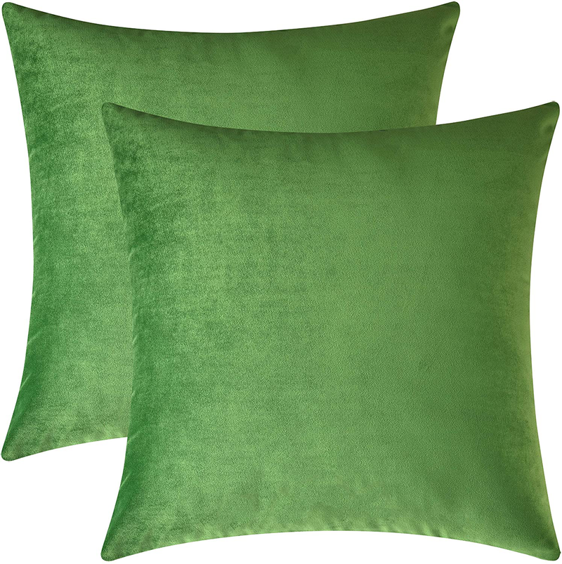 Mixhug Decorative Throw Pillow Covers, Velvet Cushion Covers, Solid Throw Pillow Cases for Couch and Bed Pillows, Burnt Orange, 20 x 20 Inches, Set of 2 Home & Garden > Decor > Chair & Sofa Cushions Mixhug Green 18 x 18 Inches, 2 Pieces 