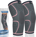 MODVEL 2 Pack Knee Brace | Knee Compression Sleeve for Men & Women | Knee Support for Running | Medical Grade Knee Pads for Meniscus Tear, ACL, Arthritis, Joint Pain Relief. Sporting Goods > Outdoor Recreation > Winter Sports & Activities Modvel Pink X-Large 
