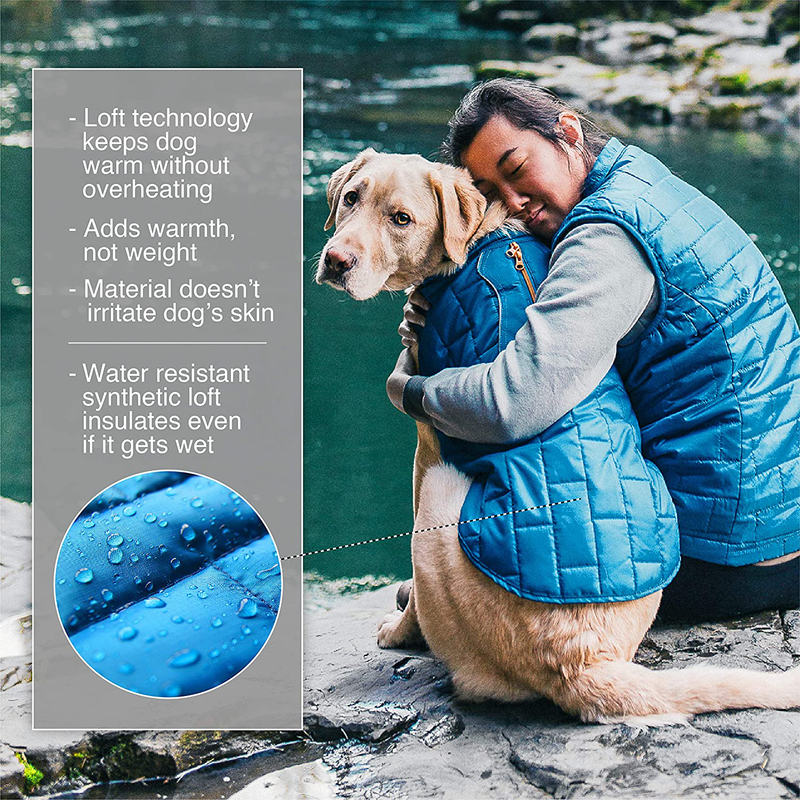 Kurgo Loft Jacket Dog Coat - Reversible Dog Winter Coat - Works with Harnesses - Dog Winter Jacket with Reflective Accents - Winter Dog Coat for Hiking - Dog Coats for Small, Medium, Large Dogs Animals & Pet Supplies > Pet Supplies > Dog Supplies > Dog Apparel Motivation Design, LLC   