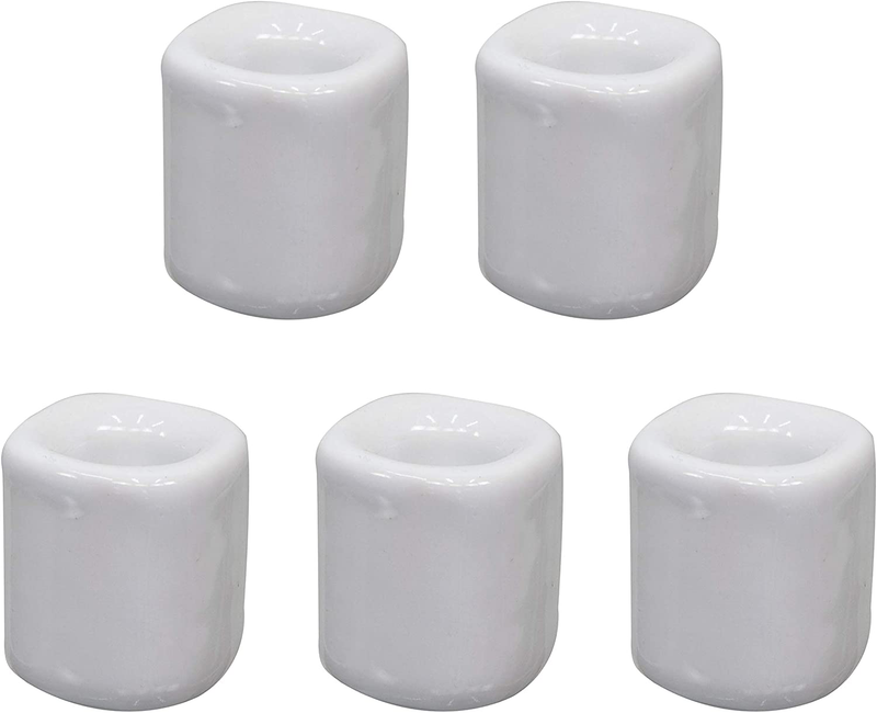 Clarity & Muse 5 Pcs Ceramic Chime Ritual Spell Candle Holders - White Home & Garden > Decor > Home Fragrance Accessories > Candle Holders Clarity & Muse White 5 