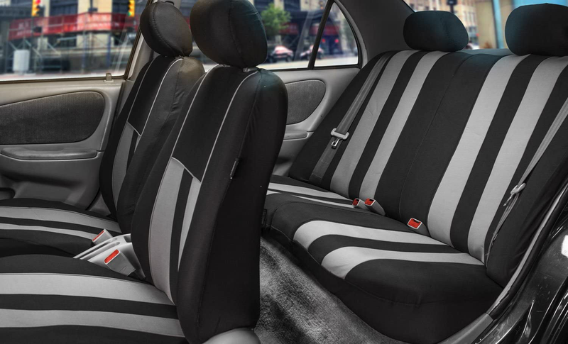 FH Group FB036BLACK115 Seat Cover (Airbag Compatible and Split Bench Black) Vehicles & Parts > Vehicle Parts & Accessories > Motor Vehicle Parts > Motor Vehicle Seating FH Group   