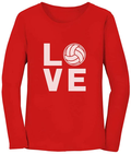 Love Volleyball Gift for Volleyball Lovers Players Girls Women Hoodie Home & Garden > Decor > Seasonal & Holiday Decorations Tstars Love Ls Shirt / Red Small 