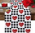 Eilifet Table Runner Romantic Heart Shapes Love Happy Valentine'S Day Gnome 13"X70" Dining Table Decorations Indoor Farmhouse Table Runners for Party Dinner Home Decor Home & Garden > Decor > Seasonal & Holiday Decorations EiLIFET Loveeil1387 13"x70" 