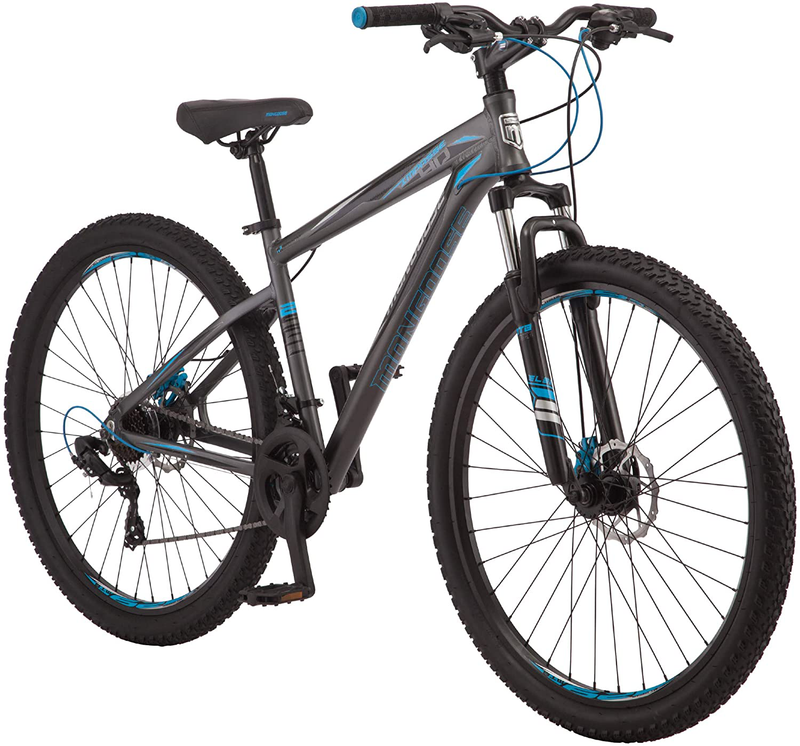 Mongoose Impasse Mens Mountain Bike, 29-Inch Wheels, Aluminum Frame, Twist Shifters, 21-Speed Rear Deraileur, Front and Rear Disc Brakes, Multiple Colors Sporting Goods > Outdoor Recreation > Cycling > Bicycles Mongoose Charcoal Impasse Hd 