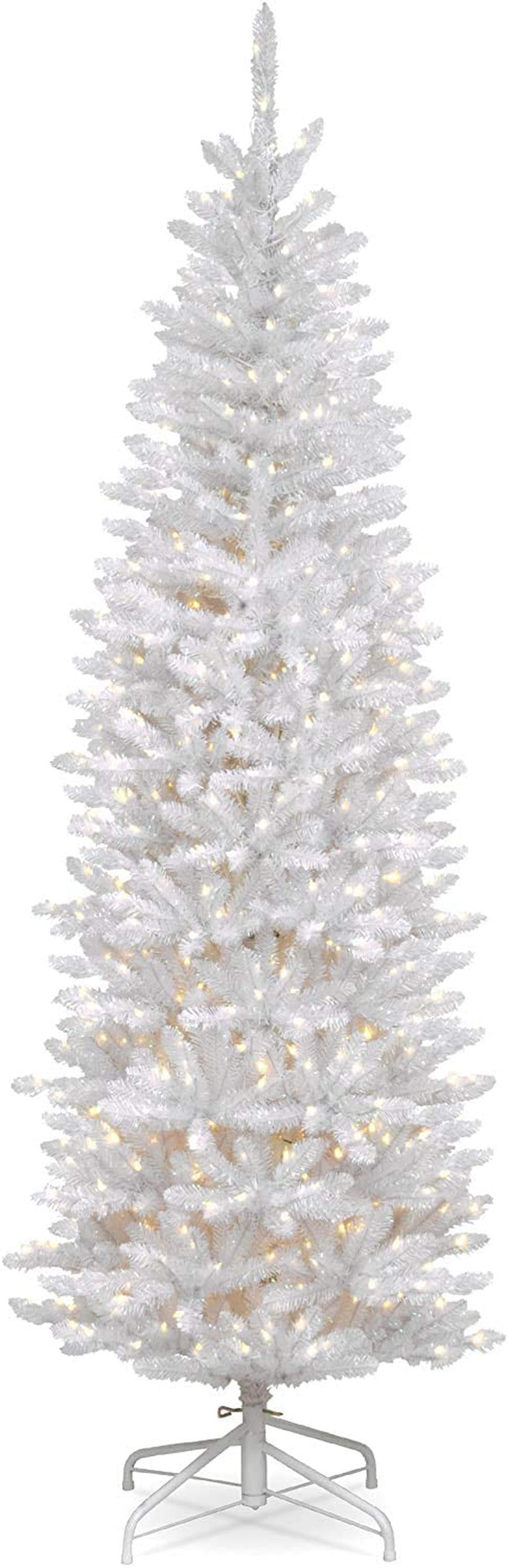 National Tree Company Pre-lit Artificial Christmas Tree Includes Strung White Lights and Stand Kingswood Fir Pencil-10, 10 ft Home & Garden > Decor > Seasonal & Holiday Decorations > Christmas Tree Stands National Tree Company Tree 7 ft 