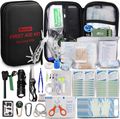 Monoki First Aid Kit Survival Kit, 241Pcs Upgraded Outdoor Emergency Survival Kit Gear - Medical Supplies Trauma Bag Safety First Aid Kit for Home Office Car Boat Camping Hiking Hunting Adventures Sporting Goods > Outdoor Recreation > Camping & Hiking > Camping Tools Monoki Black  