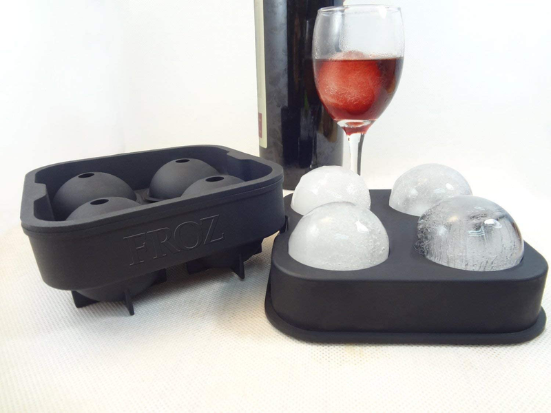 Housewares Solutions Froz Ice Ball Maker – Novelty Food-Grade Silicone Ice Mold Tray With 4 X 4.5cm Ball Capacity Home & Garden > Kitchen & Dining > Barware Housewares Solutions   