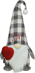 Rae Dunn Christmas Gnome Merry - 19 Inch Stuffed Plush Santa Figurine Doll with Felt Hat - Cute Ornaments and Holiday Decorations for Home Decor and Office Home & Garden > Decor > Seasonal & Holiday Decorations& Garden > Decor > Seasonal & Holiday Decorations Rae Dunn Grey & White Checkers - Love  