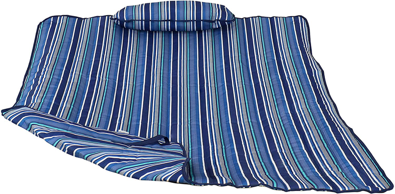 Sunnydaze Cotton Quilted Hammock Pad and Pillow Set Only - Durable Outdoor Rope Hammock Accessories - Replacement Hammock Pad - Breakwater Stripe Home & Garden > Lawn & Garden > Outdoor Living > Hammocks Sunnydaze Decor Breakwater Stripe  