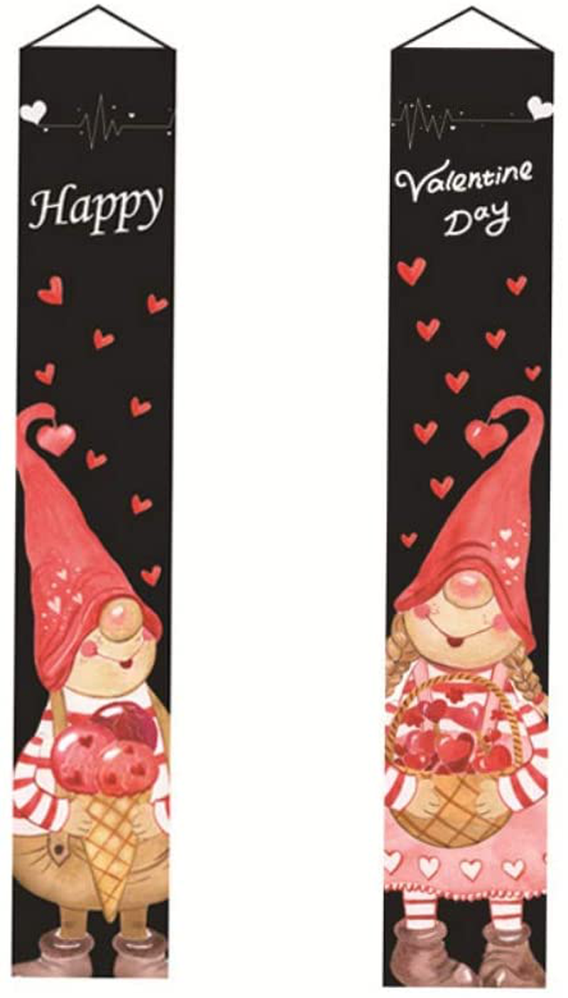 Ochine Valentine'S Day Heart Banner Front Door Porch Sign Hanging Love Heart Wall Decor Party Supplies Welcome Valentines Day Decorations Banners Home Indoor Outdoor Decoration Arts & Entertainment > Party & Celebration > Party Supplies Ochine A  