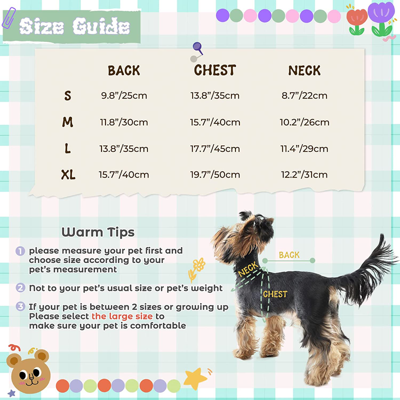 Rypet 2 Packs Plaid Dog Hoodie Sweatshirt Sweater for Dogs Pet Clothes with Hat and Pocket Warm Puppy Sweater for Small Dogs Girl & Boy Animals & Pet Supplies > Pet Supplies > Dog Supplies > Dog Apparel Rypet   