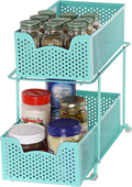Simple Houseware 2 Tier Sliding Cabinet Basket Organizer Drawer, White Home & Garden > Household Supplies > Storage & Organization Simple Houseware Turquoise  