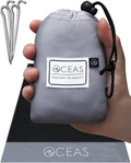 Oceas Outdoor Pocket Blanket - Ideal Sand Proof and Waterproof Picnic Blanket for Beach, Hiking, and Festival Use - Foldable and Compact Mat Easily Fits Into Small Portable Bag Home & Garden > Lawn & Garden > Outdoor Living > Outdoor Blankets > Picnic Blankets Oceas Grey  